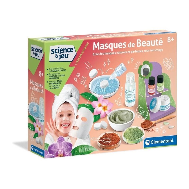 Coffret scientifique pour créer des masques de beauté naturels et do
