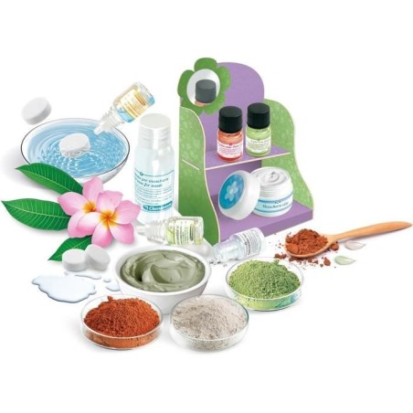 Coffret scientifique pour créer des masques de beauté naturels et doux - Clementoni - Science & Jeu