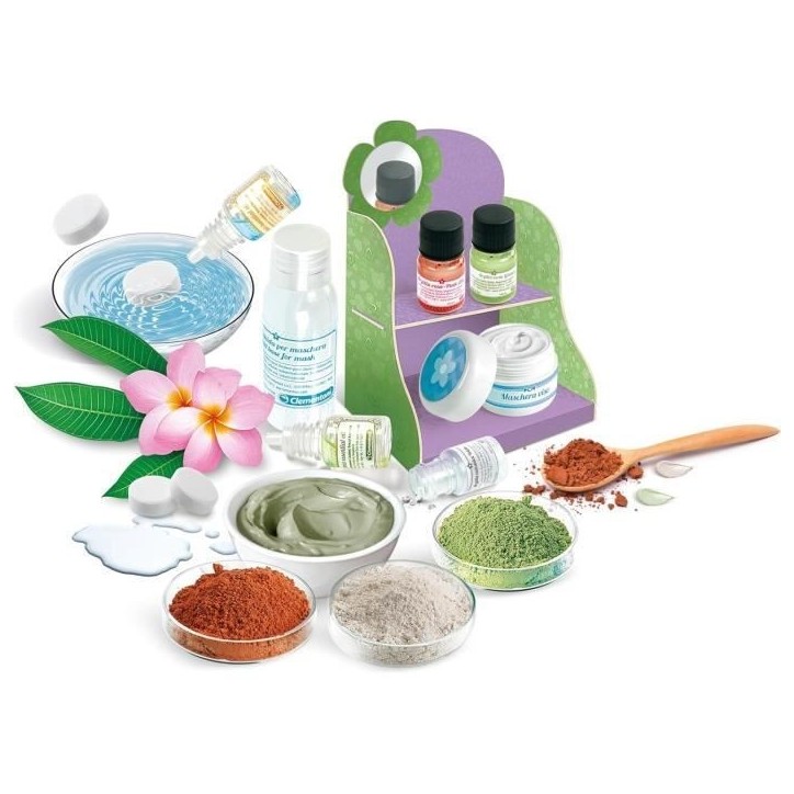 Coffret scientifique pour créer des masques de beauté naturels et doux - Clementoni - Science & Jeu Coffret scientifique pour créer des masques de beauté naturels et doux - Clementoni - Science & Jeu
