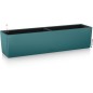 LECHUZA Jardiniere - Balconera Color 80 - 79 x 19 x 19 cm - Kit complet - Bleu pétrole - 12 L