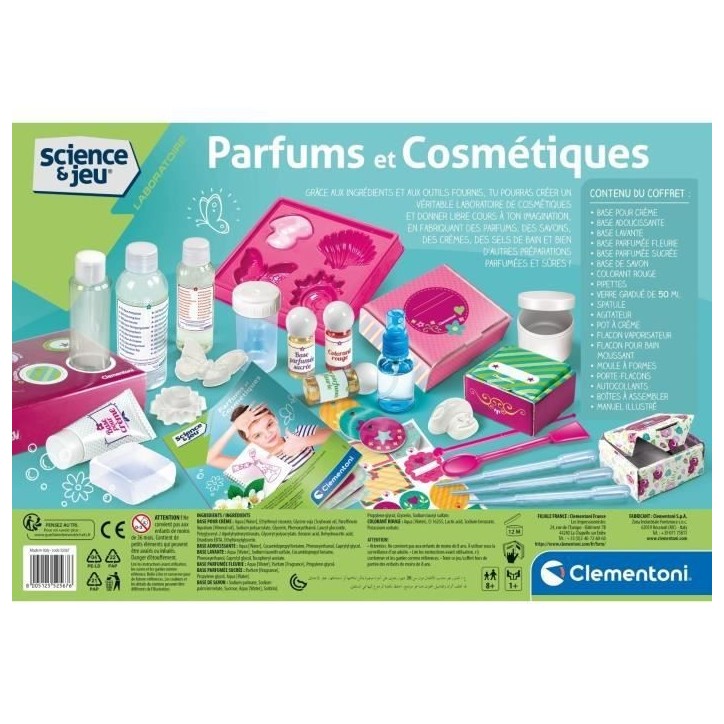 Clementoni - Science & Jeu - Création Parfums & cosmétiques - Fabriqué en Italie