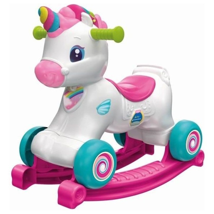 Licorne a bascule et a roues - Clementoni - Rose - Capteur de caresse et détecteur de mouvement Licorne a bascule et a roues - Clementoni - Rose - Capteur de caresse et détecteur de mouvement