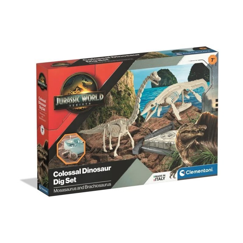 CLEMENTONI - Jurassic World - Dig Kit - Mosasaurus & Brachiosaurus