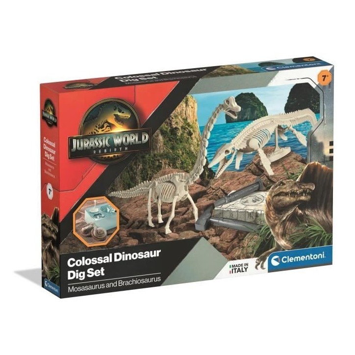 CLEMENTONI - Jurassic World - Dig Kit - Mosasaurus & Brachiosaurus