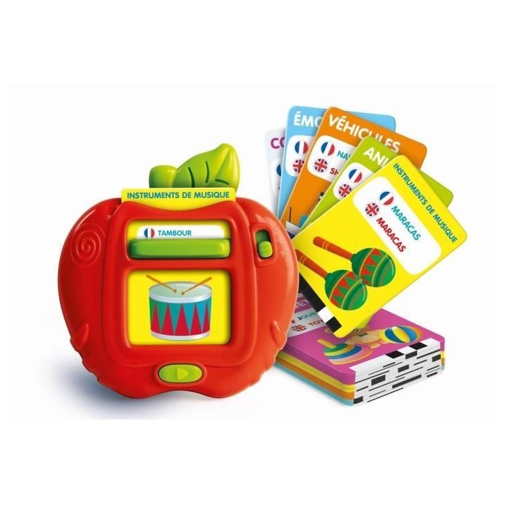 CLEMENTONI - Mes 100 premiers mots Bilingue - Jouets éducatifs - 2 modes de jeux : Quiz et découverte - Sons et comptines