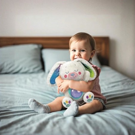 CLEMENTONI - Mon Lapin Polaire - Projecteur d'Aurores Boréales