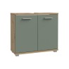 CHAMP - Meuble sous-lavabo - 2 portes - 69,9 x 28,9 x 62 cm - Chene ar