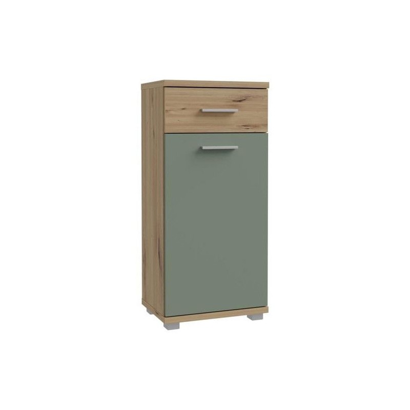 CHAMP - Meuble bas de salle de bain - 40,2 x 28,9 x 87,6 cm - Chene ar