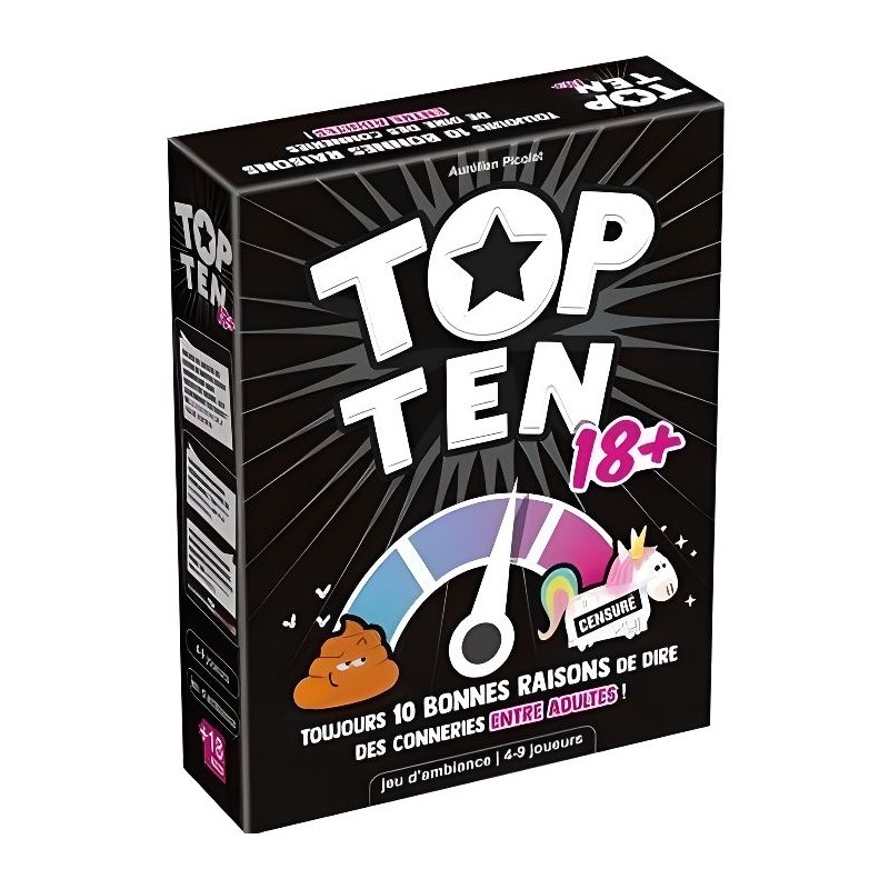 Cocktail Games | Top Ten 18+| Jeu de société | a partir de 14 ans |
