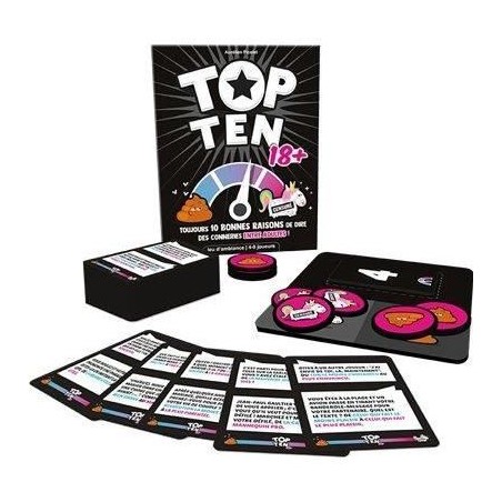 Cocktail Games | Top Ten 18+| Jeu de société | a partir de 14 ans | 4 a 9 joueurs | 30 minutes