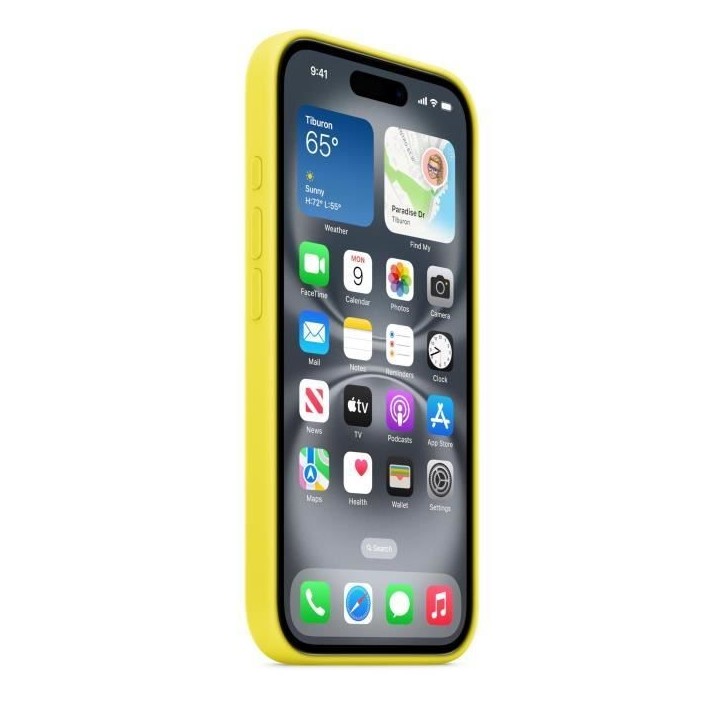 APPLE iPhone 16 - Coque en silicone avec MagSafe - Star Fruit