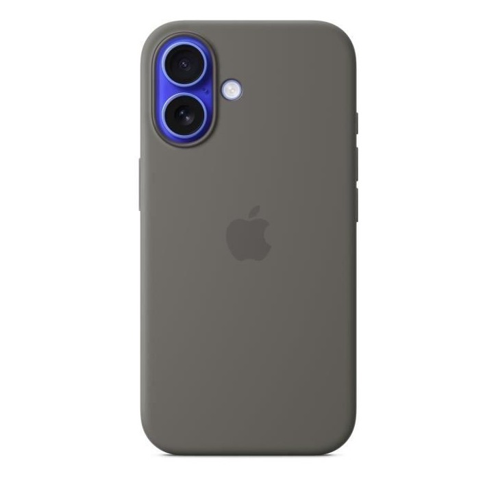 APPLE iPhone 16 - Coque en silicone avec MagSafe - Stone Gray