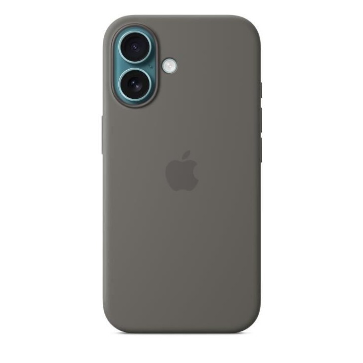 APPLE iPhone 16 - Coque en silicone avec MagSafe - Stone Gray