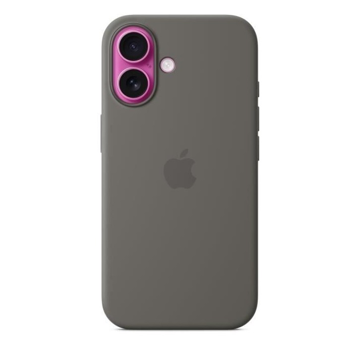 APPLE iPhone 16 - Coque en silicone avec MagSafe - Stone Gray