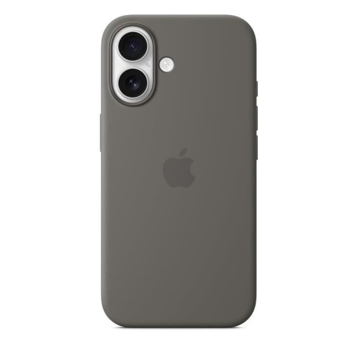 APPLE iPhone 16 - Coque en silicone avec MagSafe - Stone Gray