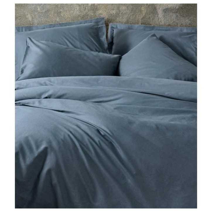 Parure de lit - 1 housse de couette 220 x 240 cm + 2 taies d'oreiller 60 x 60 cm - 100% coton renforcé - Anthracite Parure de lit - 1 housse de couette 220 x 240 cm + 2 taies d'oreiller 60 x 60 cm - 100% coton renforcé - Anthracite