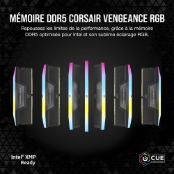 Mémoire RAM - CORSAIR - CMH64GX5M2B5200C40 - 64 Go 2x 32 Go - VENGEAN