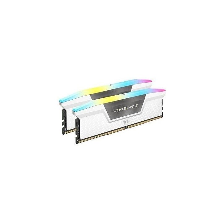 Mémoire RAM - CORSAIR - CMH32GX5M2B6000C30W - VENGEANCE RGB - DDR5 - 32Go 2x16Go - 6000MT/s - DIMM - CL 30 - 1.4V Mémoire RAM - CORSAIR - CMH32GX5M2B6000C30W - VENGEANCE RGB - DDR5 - 32Go 2x16Go - 6000MT/s - DIMM - CL 30 - 1.4V