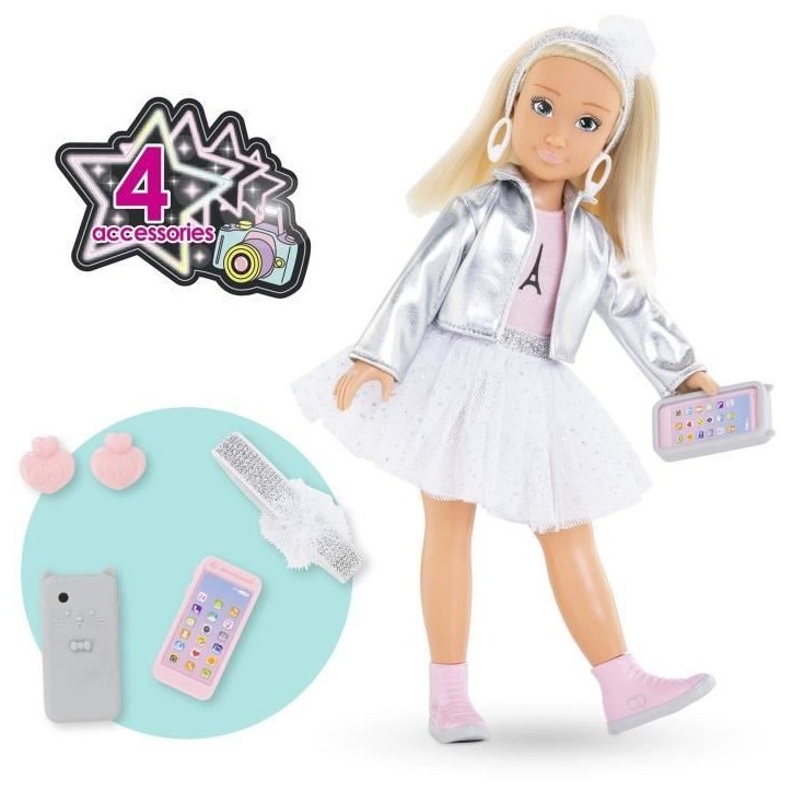Poupée Mannequin - COROLLE - Valentine Fashion Week Paris - 28 cm - 4 accessoires - Senteur vanille - Des 4 ans Poupée Mannequin - COROLLE - Valentine Fashion Week Paris - 28 cm - 4 accessoires - Senteur vanille - Des 4 ans