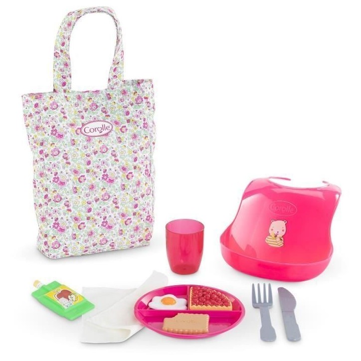 Accessoires poupon - COROLLE - Grand Coffret Repas - Pour poupon 36 et 42 cm - 11 accessoires - Des 2 ans