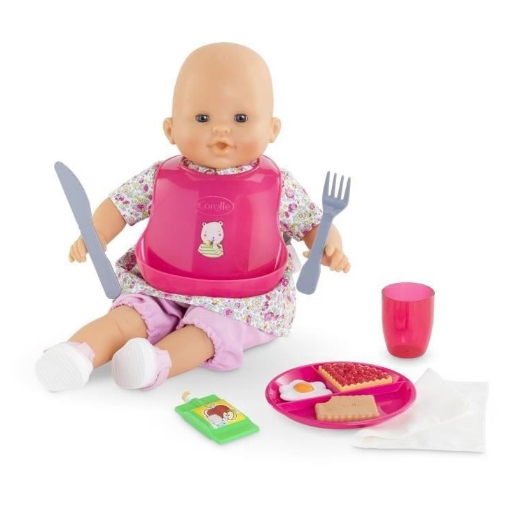 Accessoires poupon - COROLLE - Grand Coffret Repas - Pour poupon 36 et 42 cm - 11 accessoires - Des 2 ans