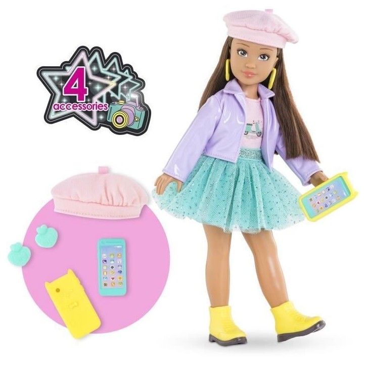 Poupée Mannequin - COROLLE - Luna Fashion Week Paris - 28 cm - 4 accessoires - Senteur vanille - Des 4 ans Poupée Mannequin - COROLLE - Luna Fashion Week Paris - 28 cm - 4 accessoires - Senteur vanille - Des 4 ans