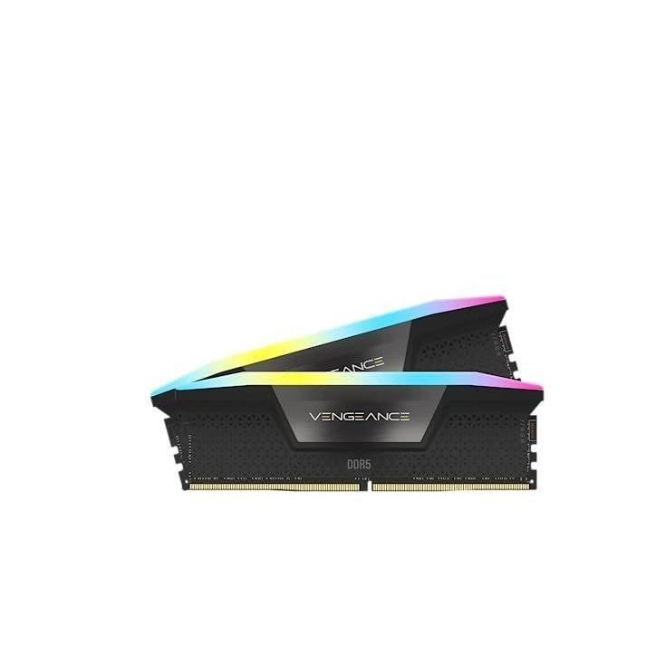 Mémoire RAM - CORSAIR - CMH32GX5M2B6000C38 - 32 Go 2x 16 Go - VENGEANCE RGB DDR5 Black Heatspreader 6000MT/s - DIMM - CL 38 Mémoire RAM - CORSAIR - CMH32GX5M2B6000C38 - 32 Go 2x 16 Go - VENGEANCE RGB DDR5 Black Heatspreader 6000MT/s - DIMM - CL 38