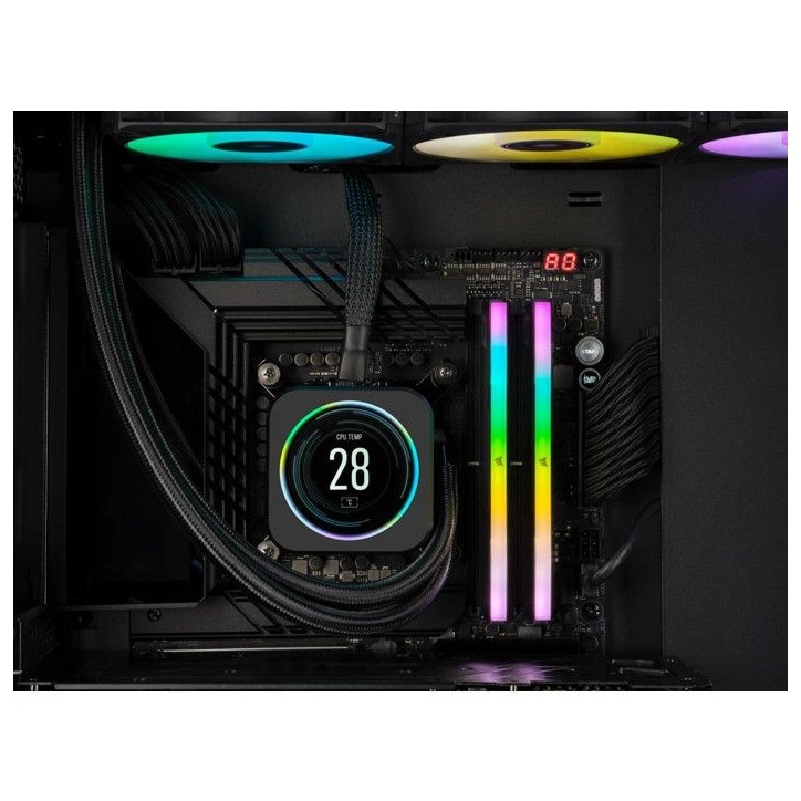 Mémoire RAM - CORSAIR - CMH32GX5M2B6000C38 - 32 Go 2x 16 Go - VENGEANCE RGB DDR5 Black Heatspreader 6000MT/s - DIMM - CL 38 Mémoire RAM - CORSAIR - CMH32GX5M2B6000C38 - 32 Go 2x 16 Go - VENGEANCE RGB DDR5 Black Heatspreader 6000MT/s - DIMM - CL 38