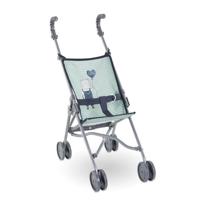 Poussette canne - COROLLE - Sauge - Légere - Pliable - Pour poupons 36/52 cm Poussette canne - COROLLE - Sauge - Légere - Pliable - Pour poupons 36/52 cm