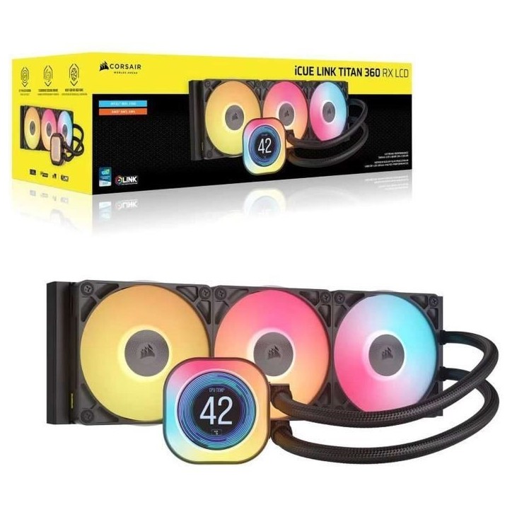 Refroidissement PC - CORSAIR - CW-9061023-WW - iCUE LINK TITAN 360 RX LCD AIO