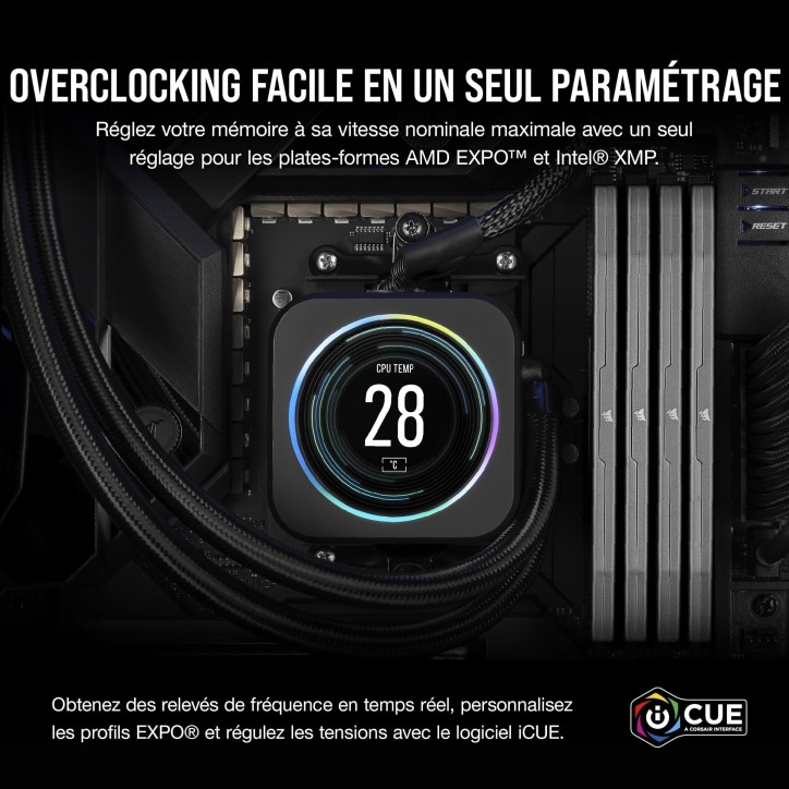 Mémoire RAM - CORSAIR - CMK32GX5M2B6400Z36 - 32 Go 2x 16 Go - VENGEANCE DDR5 Grey Heatspreader 6400MT/s - DIMM - CL 36 Mémoire RAM - CORSAIR - CMK32GX5M2B6400Z36 - 32 Go 2x 16 Go - VENGEANCE DDR5 Grey Heatspreader 6400MT/s - DIMM - CL 36