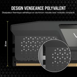 Mémoire RAM - CORSAIR - CMK32GX5M2B6400Z36 - 32 Go 2x 16 Go - VENGEAN