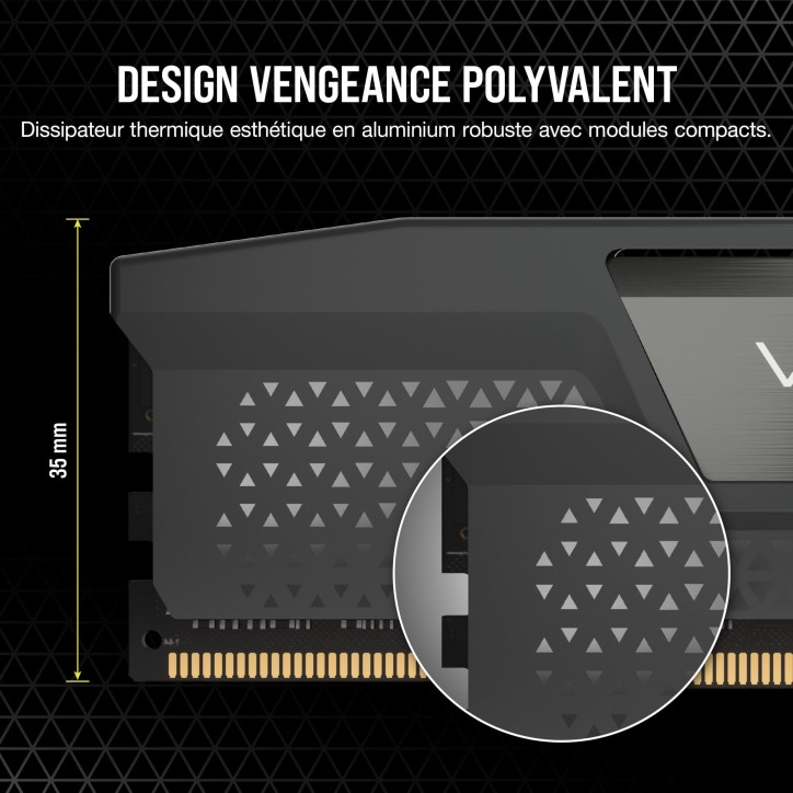 Mémoire RAM - CORSAIR - CMK32GX5M2B6400Z36 - 32 Go 2x 16 Go - VENGEANCE DDR5 Grey Heatspreader 6400MT/s - DIMM - CL 36 Mémoire RAM - CORSAIR - CMK32GX5M2B6400Z36 - 32 Go 2x 16 Go - VENGEANCE DDR5 Grey Heatspreader 6400MT/s - DIMM - CL 36