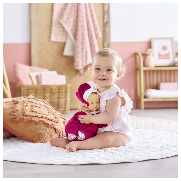 Doudou - COROLLE - Babipouce Rose Grenadine - 28 cm - senteur vanille - des la naissance Doudou - COROLLE - Babipouce Rose Grenadine - 28 cm - senteur vanille - des la naissance