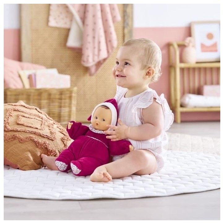 Doudou - COROLLE - Babipouce Rose Grenadine - 28 cm - senteur vanille - des la naissance Doudou - COROLLE - Babipouce Rose Grenadine - 28 cm - senteur vanille - des la naissance