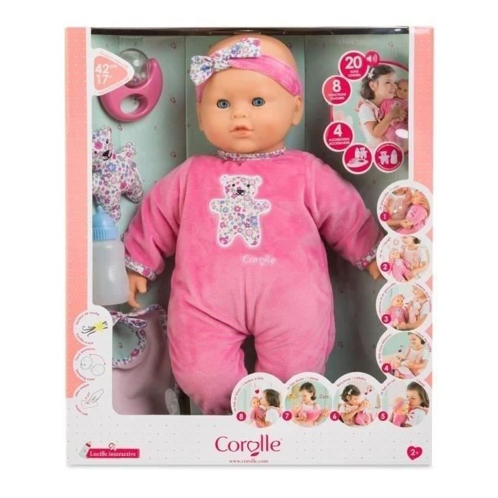 Grand poupon Lucille intéractive - COROLLE - Mon Grand Poupon - 42cm - Des 2 ans Grand poupon Lucille intéractive - COROLLE - Mon Grand Poupon - 42cm - Des 2 ans