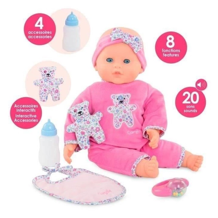 Grand poupon Lucille intéractive - COROLLE - Mon Grand Poupon - 42cm - Des 2 ans Grand poupon Lucille intéractive - COROLLE - Mon Grand Poupon - 42cm - Des 2 ans