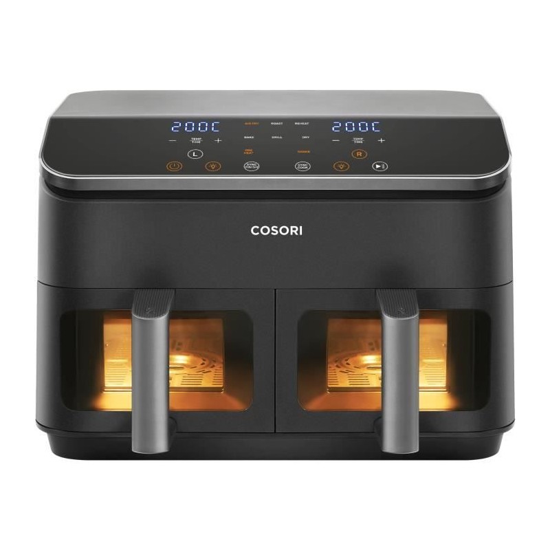 Friteuse sans huile COSORI - Dual Basket Chef Edition - Capacité 8,5L Friteuse sans huile COSORI - Dual Basket Chef Edition - Capacité 8,5L