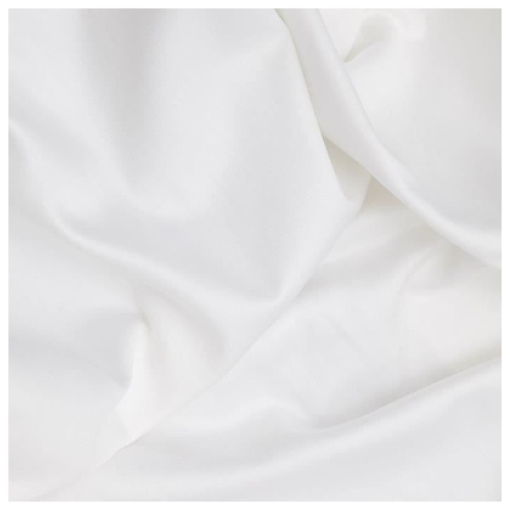 Parure de lit - 1 housse de couette 220 x 240 cm + 2 taies d'oreiller 60 x 60 cm - Satiné 100% coton - Blanc Parure de lit - 1 housse de couette 220 x 240 cm + 2 taies d'oreiller 60 x 60 cm - Satiné 100% coton - Blanc