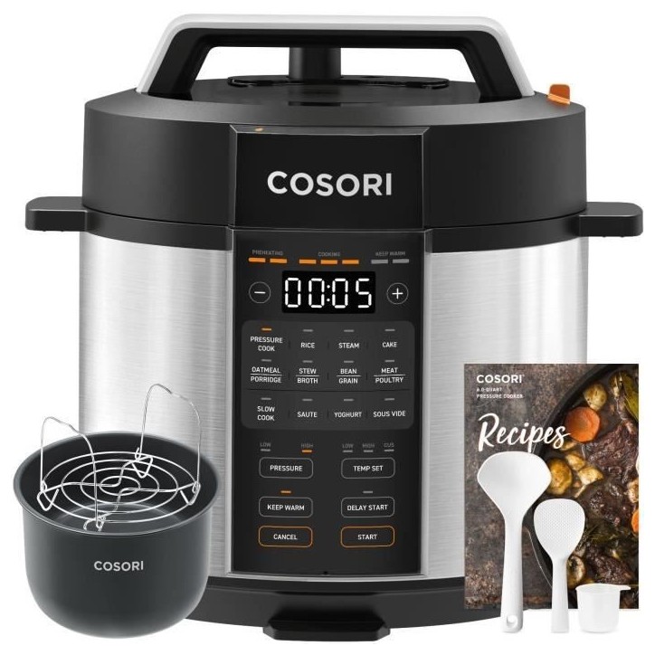 Multicuiseur COSORI - Capacité 5,7L - 12 programmes de cuisson - Jusqu'a 180°C - 1100W Multicuiseur COSORI - Capacité 5,7L - 12 programmes de cuisson - Jusqu'a 180°C - 1100W