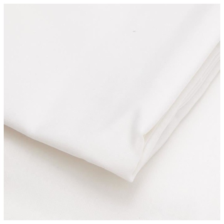 Parure de lit - 1 housse de couette 220 x 240 cm + 2 taies d'oreiller 60 x 60 cm - Satiné 100% coton - Blanc Parure de lit - 1 housse de couette 220 x 240 cm + 2 taies d'oreiller 60 x 60 cm - Satiné 100% coton - Blanc