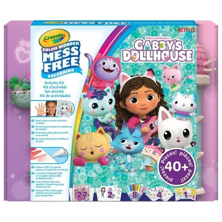 Coloriage - CRAYOLA - Color Wonder Activity Kit Gabby's Dollhouse - Coffret d'activités colorées! Des 3 ans Coloriage - CRAYOLA - Color Wonder Activity Kit Gabby's Dollhouse - Coffret d'activités colorées! Des 3 ans