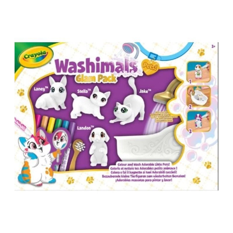 Washimals - Mes animaux a colorier - CRAYOLA - Glam Pets - Des 3 ans Washimals - Mes animaux a colorier - CRAYOLA - Glam Pets - Des 3 ans