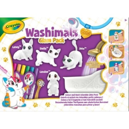 Washimals - Mes animaux a colorier - CRAYOLA - Glam Pets - Des 3 ans
