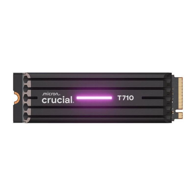 CRUCIAL - SSD interne - T710 - 2 To - avec dissipateur - PCIe Gen5 CRUCIAL - SSD interne - T710 - 2 To - avec dissipateur - PCIe Gen5