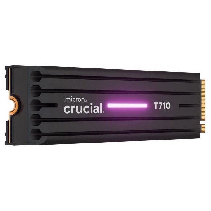 CRUCIAL - SSD interne - T710 - 2 To - avec dissipateur - PCIe Gen5 NVMe M.2 CRUCIAL - SSD interne - T710 - 2 To - avec dissipateur - PCIe Gen5 NVMe M.2