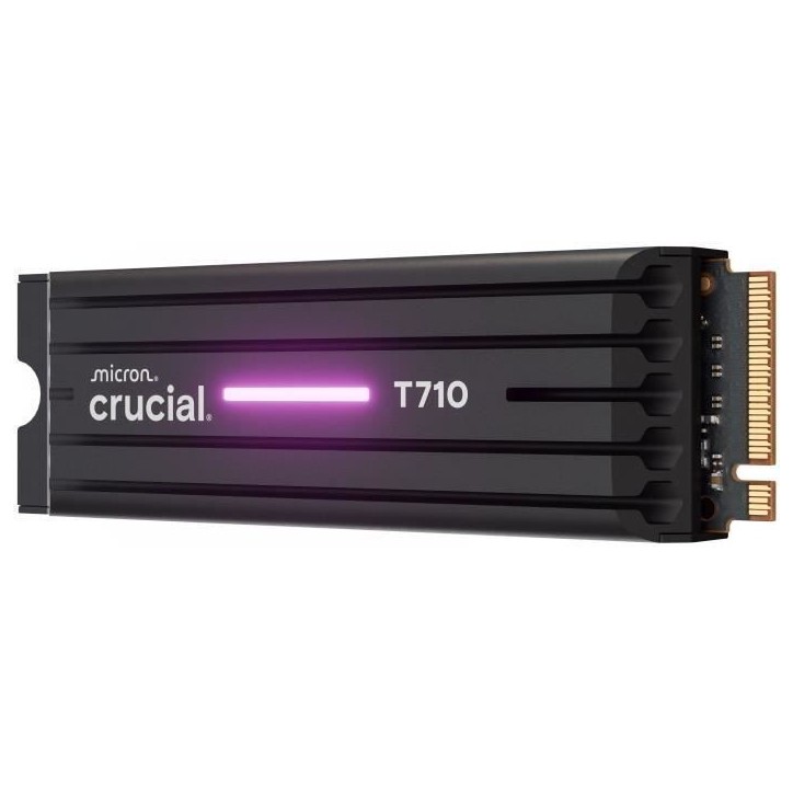 CRUCIAL - SSD interne - T710 - 2 To - avec dissipateur - PCIe Gen5 NVMe M.2 CRUCIAL - SSD interne - T710 - 2 To - avec dissipateur - PCIe Gen5 NVMe M.2