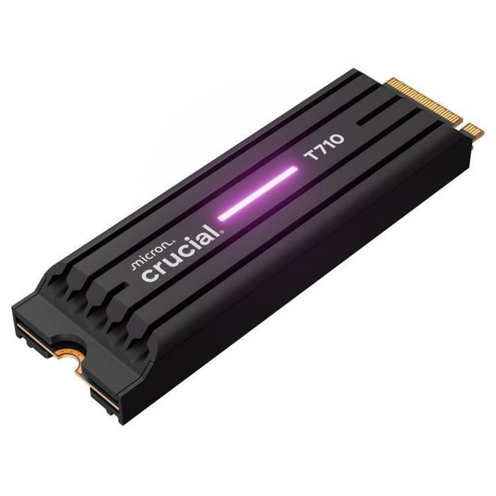 CRUCIAL - SSD interne - T710 - 2 To - avec dissipateur - PCIe Gen5 NVMe M.2 CRUCIAL - SSD interne - T710 - 2 To - avec dissipateur - PCIe Gen5 NVMe M.2
