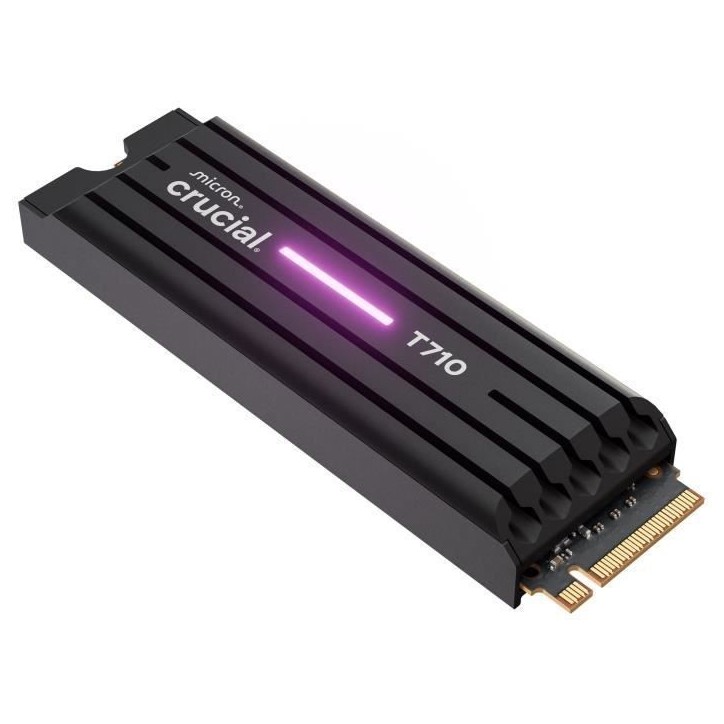 CRUCIAL - SSD interne - T710 - 2 To - avec dissipateur - PCIe Gen5 NVMe M.2 CRUCIAL - SSD interne - T710 - 2 To - avec dissipateur - PCIe Gen5 NVMe M.2