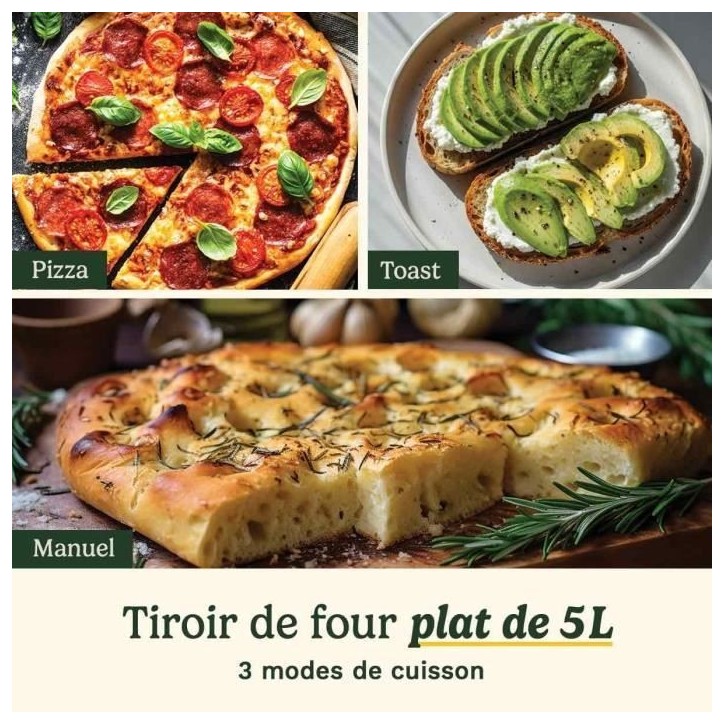 Friteuse sans huile CUISINART - Airfryer AFT13XSSE - Capacité 13,6L - Double cuves + 1 tiroir - Noir / Inox - 2400W